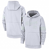 Green Bay Packers Nike NFL 100TH 2019 Sideline Platinum Therma Pullover Hoodie White,baseball caps,new era cap wholesale,wholesale hats